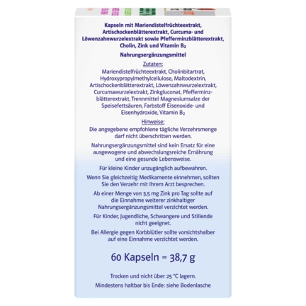 Abbildung der Produktverpackung Doppelherz system LEBER EXTRA Seitenansicht rechts